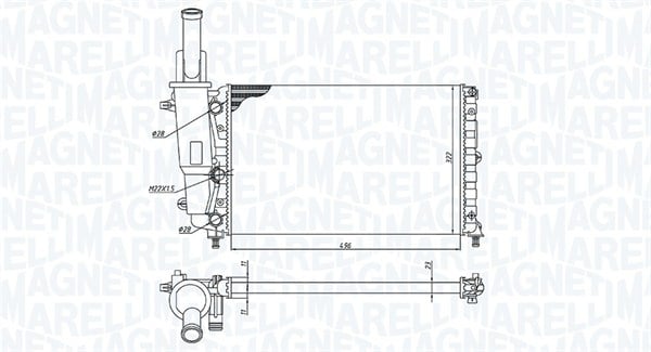 Radiator racire motor potrivit FIAT PUNTO; LANCIA Y 1.1 1.2