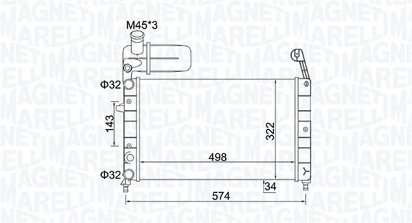 Radiator racire motor potrivit FIAT TEMPRA, TIPO; LANCIA DEDRA 1.4-2.0