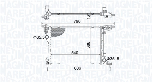 Radiator racire motor potrivit FIAT TIPO 1.4 10.15-