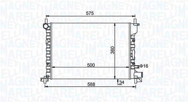 Radiator racire motor potrivit FORD FIESTA, FIESTA IV, FIESTA MINIVAN, PUMA; MAZDA 121 III 1.25-1.8D