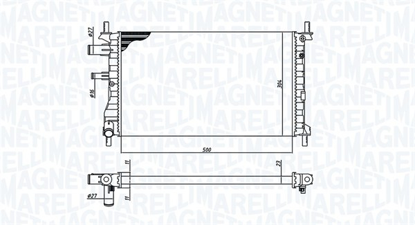 Radiator racire motor potrivit FORD FIESTA III, FIESTA IV, FIESTA MINIVAN; MAZDA 121 III 1.0 1.1 1.3