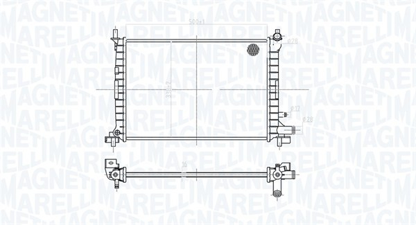 Radiator racire motor potrivit FORD FIESTA IV, FIESTA MINIVAN; MAZDA 121 III 1.0 1.3