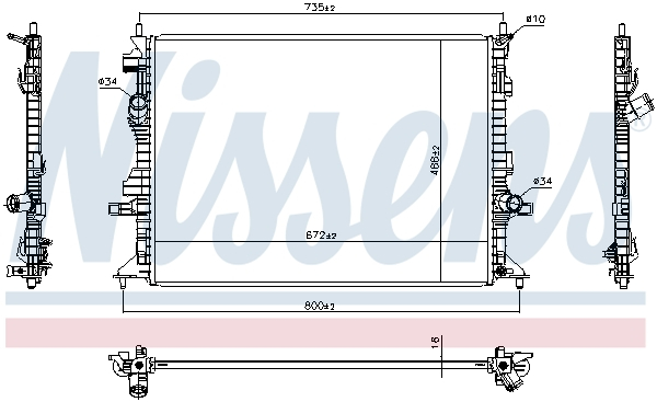 Radiator racire motor potrivit FORD FOCUS IV 1.0-2.0D 01.18-