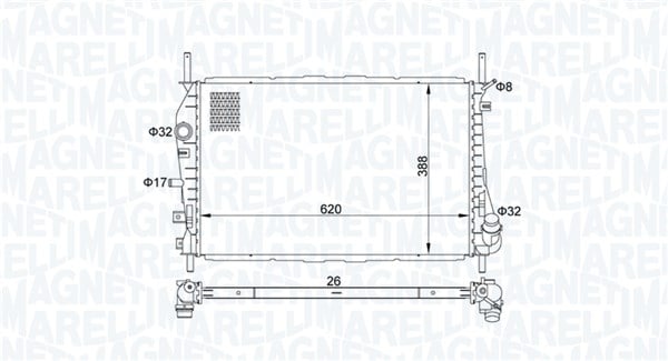 Radiator racire motor potrivit FORD MONDEO III 2.0D 2.2D