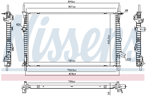 Radiator racire motor potrivit FORD TOURNEO CUSTOM V362, TRANSIT CUSTOM V362, TRANSIT V363 2.0D 2.0DH