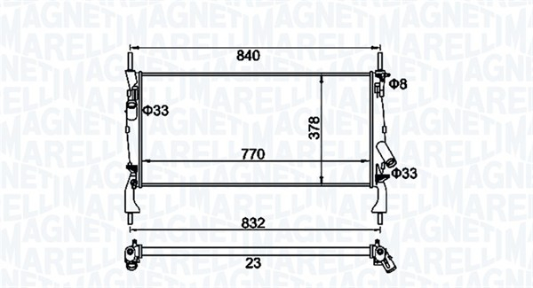 Radiator racire motor potrivit FORD TRANSIT, TRANSIT TOURNEO 2.2D-3.2D