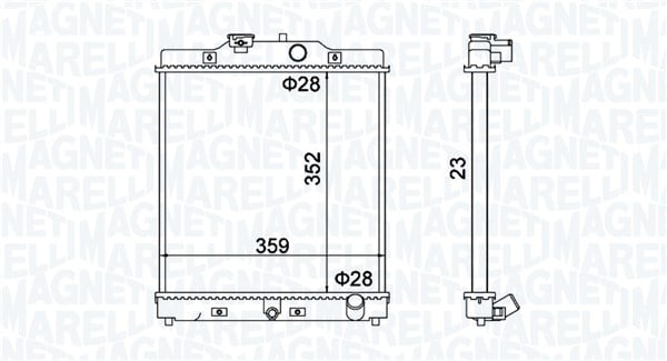 Radiator racire motor potrivit HONDA CIVIC V, CIVIC VI, CRX I, CRX III, HR-V, QUINTET 1.3-1.8