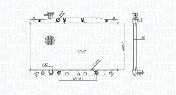 Radiator racire motor potrivit HONDA CR-V III 2.0