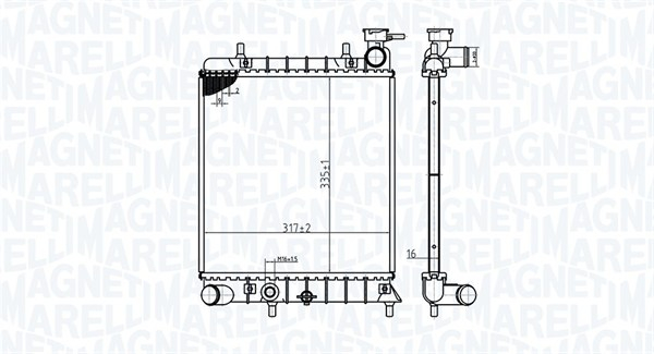 Radiator racire motor potrivit hyundai accent i, accent ii 1.3-1.6