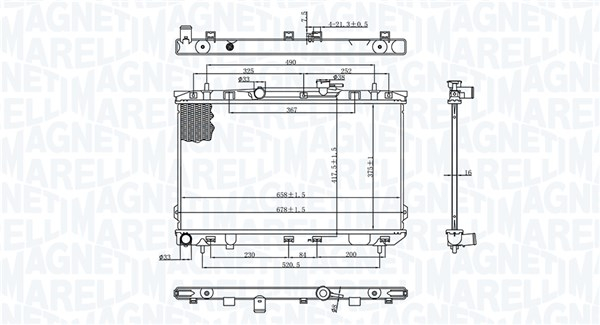 Radiator racire motor potrivit HYUNDAI COUPE I, COUPE II, ELANTRA III, TIBURON 1.6-2.7