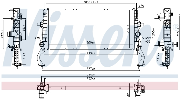 Radiator racire motor potrivit HYUNDAI I30 2.0