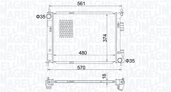 Radiator racire motor potrivit HYUNDAI IX20; KIA VENGA 1.4D 1.6D 02.10-