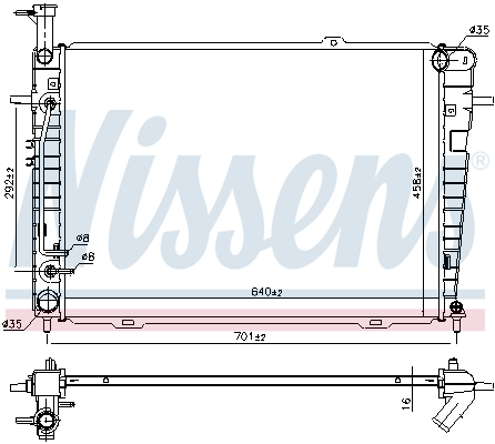 Radiator racire motor potrivit HYUNDAI TUCSON; KIA SPORTAGE II 2.0 2.7