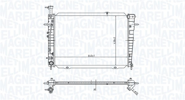 Radiator racire motor potrivit HYUNDAI TUCSON; KIA SPORTAGE II 2.0 2.7