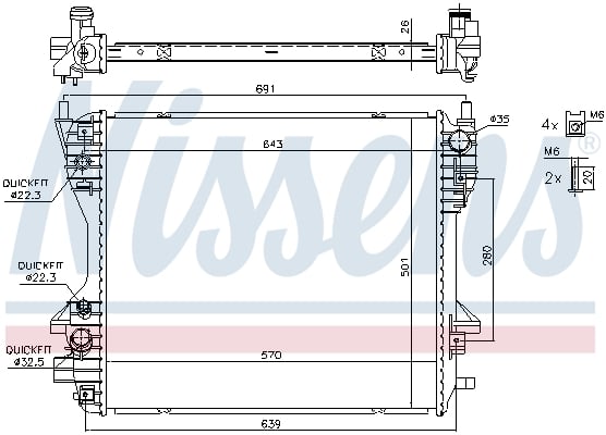 Radiator racire motor potrivit JAGUAR XF I, XF SPORTBRAKE, XJ 2.0 2.2D 3.0D