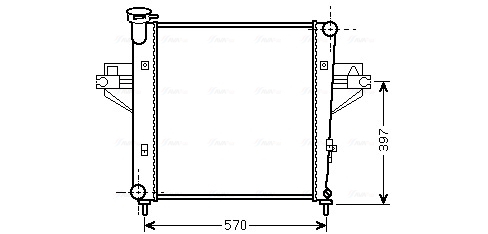 Radiator racire motor potrivit JEEP CHEROKEE 2.4 2001-2008 [3]