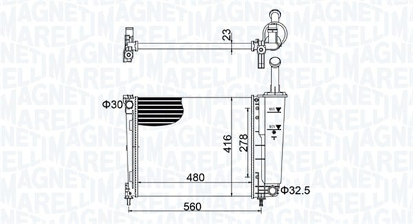 Radiator racire motor potrivit LANCIA YPSILON 1.2 1.2LPG 1.3D