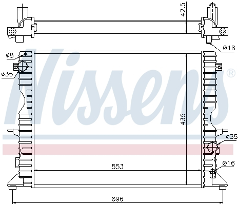 Radiator racire motor potrivit land rover defender 2.2d 2.4d 2.5d