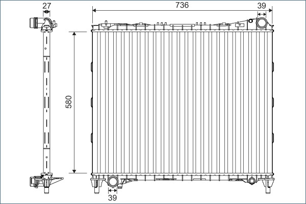 Radiator racire motor potrivit LAND ROVER DEFENDER, DISCOVERY V, RANGE ROVER IV, RANGE ROVER SPORT II 3.0-5.0 08.12-