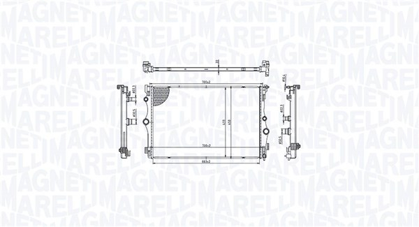 Radiator racire motor potrivit MERCEDES A (V177), A (W177), B SPORTS TOURER (W247), CLA (C118), CLA SHOOTING BRAKE (X118), GLA (H247), GLB (X247) 1.3-2.0D 03.18-