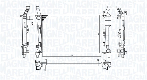 Radiator racire motor potrivit MERCEDES A (W169), B SPORTS TOURER (W245) 1.5 1.7 2.0CNG