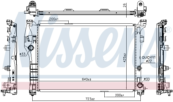 Radiator racire motor potrivit MERCEDES A (W176), CLA (C117), CLA SHOOTING BRAKE (X117), GLA (X156) 2.0