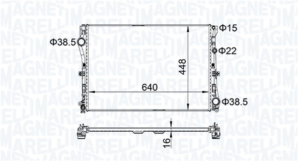 Radiator racire motor potrivit MERCEDES C (A205), C (C205), C T-MODEL (S205), C (W205), CLS (C257), E (A238), E ALL-TERRAIN (S213), E (C238), E T-MODEL (S213), E (W213), GLC (C253) 1.6-3.0 12.13-