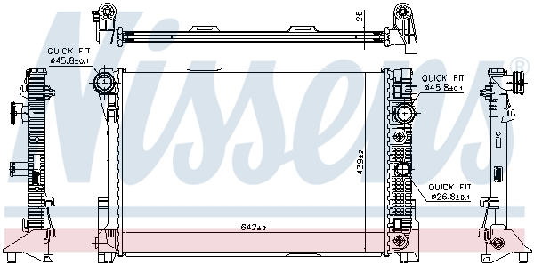 Radiator racire motor potrivit MERCEDES C (C204), C (W204), C T-MODEL (S204), E (A207), E (C207), E (W212), E T-MODEL (S212), GLK (X204), SLK (R172) 1.6-3.5