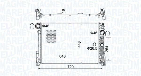 Radiator racire motor potrivit MERCEDES C (W204), C T-MODEL (S204), E (A207), E (C207), E (W212), E T-MODEL (S212), GLK (X204) 1.8-3.5