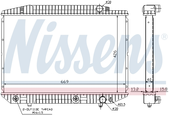 Radiator racire motor potrivit MERCEDES S (C126), S (W126) 3.8-5.5