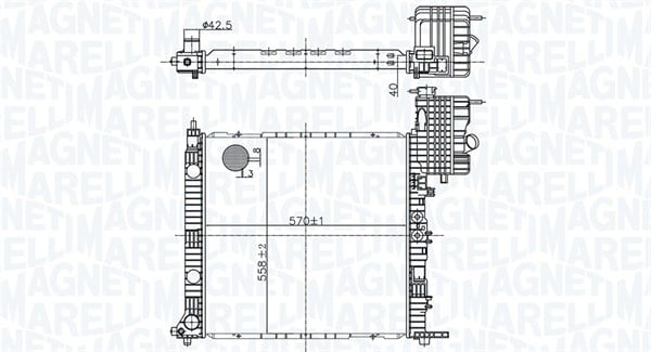 Radiator racire motor potrivit MERCEDES V (638 2), VITO (W638) 2.0-2.8