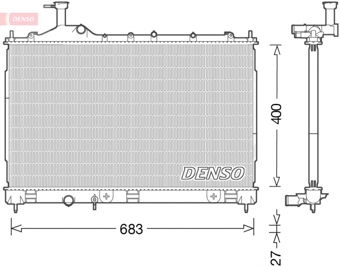 Radiator racire motor potrivit mitsubishi outlander iii 2.2d