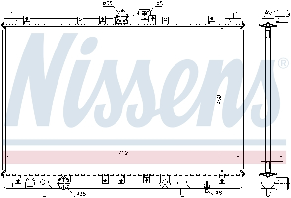 Radiator racire motor potrivit mitsubishi space 2.0 2.4