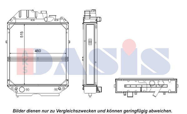 Radiator racire motor potrivit NEW HOLLAND 100, 110, 115, 90, TS100A, TS100A 2WD, TS100A 4WD, TS110A, TS115A 2WD, TS115A 4WD