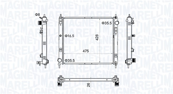 Radiator racire motor potrivit NISSAN CUBE, JUKE 1.5D dupa 2009 [3]