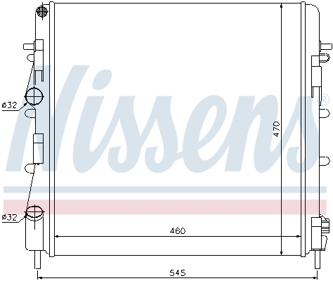 Radiator racire motor potrivit nissan kubistar; renault kangoo, kangoo express 1.5d