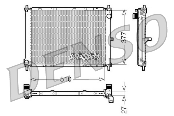 Radiator racire motor potrivit nissan micra iii; renault clio iii, modus 1.2-1.6