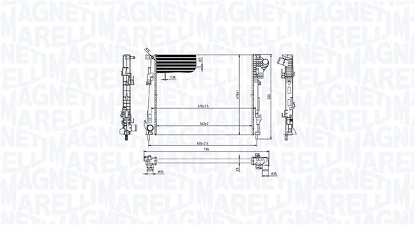 Radiator racire motor potrivit NISSAN PRIMASTAR; OPEL VIVARO A; RENAULT TRAFIC II 2.0D 01.06-