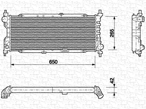 Radiator racire motor potrivit OPEL COMBO MINIVAN, CORSA B, CORSA B HATCHBACK 1.5D 1.7D 03.93-10.01