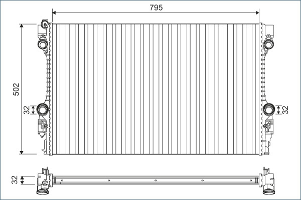 Radiator racire motor potrivit PORSCHE PANAMERA 3.0-4.8 07.09-10.16
