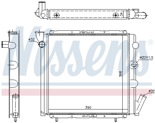 Radiator racire motor potrivit renault 11, 9, rapid minivan, super 5 1.6d 1.7