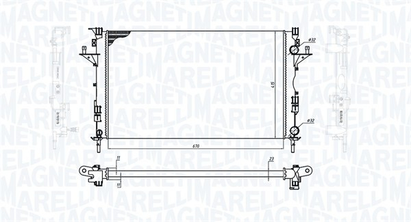 Radiator racire motor potrivit renault espace iii, espace iv, laguna ii, vel satis 1.6-2.2d