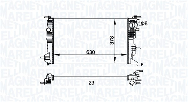 Radiator racire motor potrivit RENAULT FLUENCE, GRAND SCENIC II, GRAND SCENIC III, MEGANE, MEGANE III, MEGANE IV, SCENIC III 1.2 1.4 1.5D