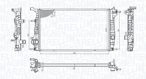 Radiator racire motor potrivit RENAULT MEGANE, MEGANE III, SCENIC III 1.6-2.0D