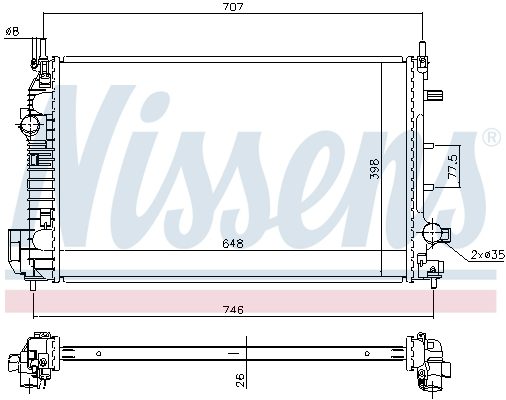 Radiator racire motor potrivit SAAB 9-3, 9-3X 1.9D [3]