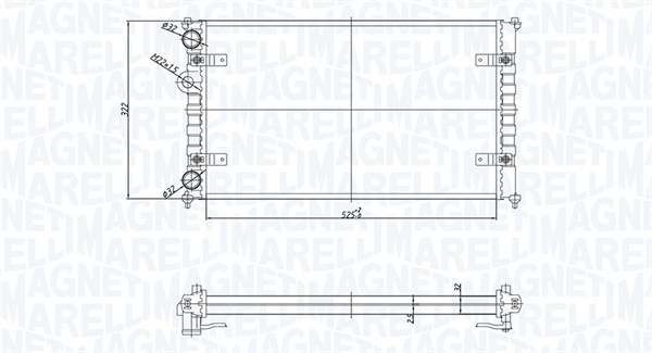 Radiator racire motor potrivit seat arosa, cordoba, cordoba vario, ibiza ii, inca; vw caddy ii, caddy ii minivan, polo, polo iii, polo iii classic 1.0-1.9d