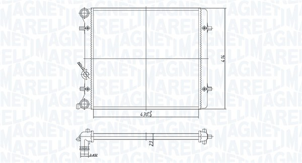 Radiator racire motor potrivit seat leon, toledo ii; skoda octavia i, octavia ii; vw bora, bora i, golf iv, golf plus v, golf v 1.4 1.6 1.9d