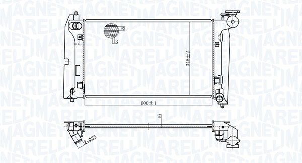 Radiator racire motor potrivit TOYOTA COROLLA, COROLLA VERSO 1.4-2.0D