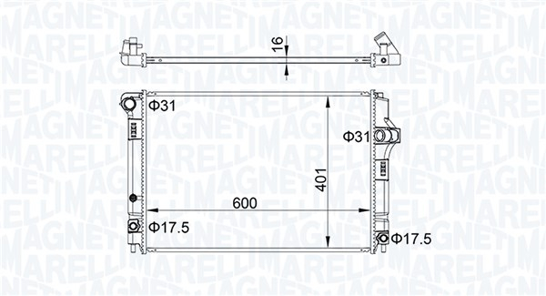 Radiator racire motor potrivit TOYOTA YARIS, YARIS HATCHBACK 1.5H 03.12-06.20