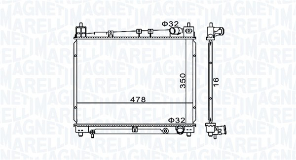 Radiator racire motor potrivit TOYOTA YARIS, YARIS VERSO 1.3 1.5